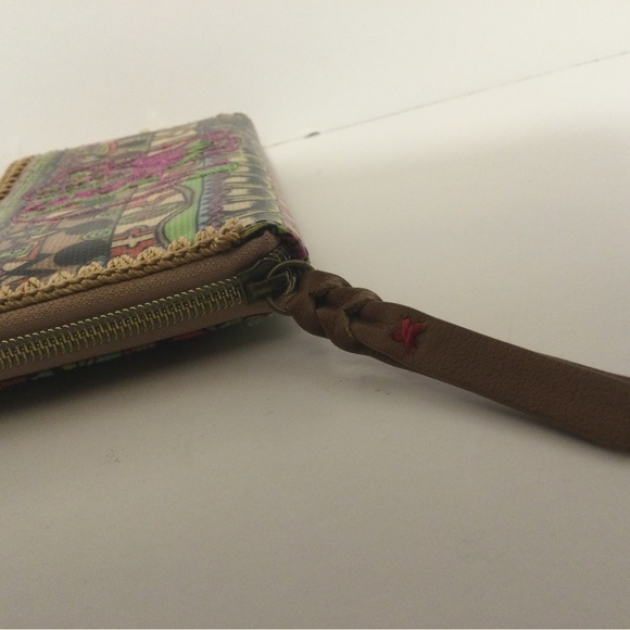 Sakroots Multicolored Design Coated Canvas Wallet w/ Embroidered Purple … - Picture 7 of 8